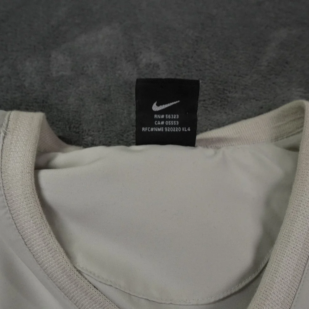 Nike Boston Red Sox Jacket Men Small‎ Beige Pullover V-Neck Windbreaker Fenway